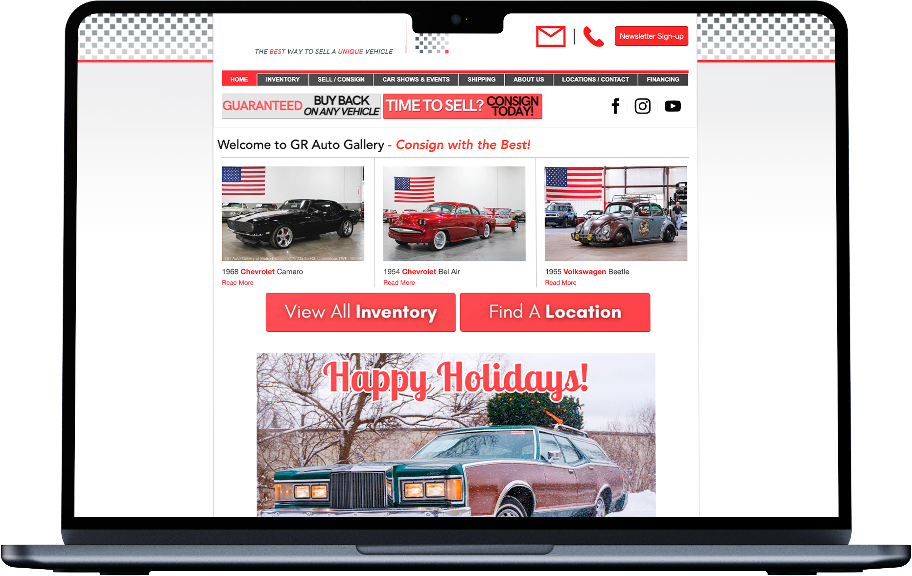 Sitio web antes de optimización